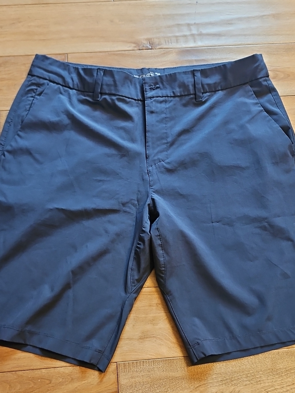 Hang Ten Navy Flat-Front Performance Shorts
